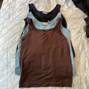 Chico's Women's Sleeveless Tops - Brown, Blue, Black